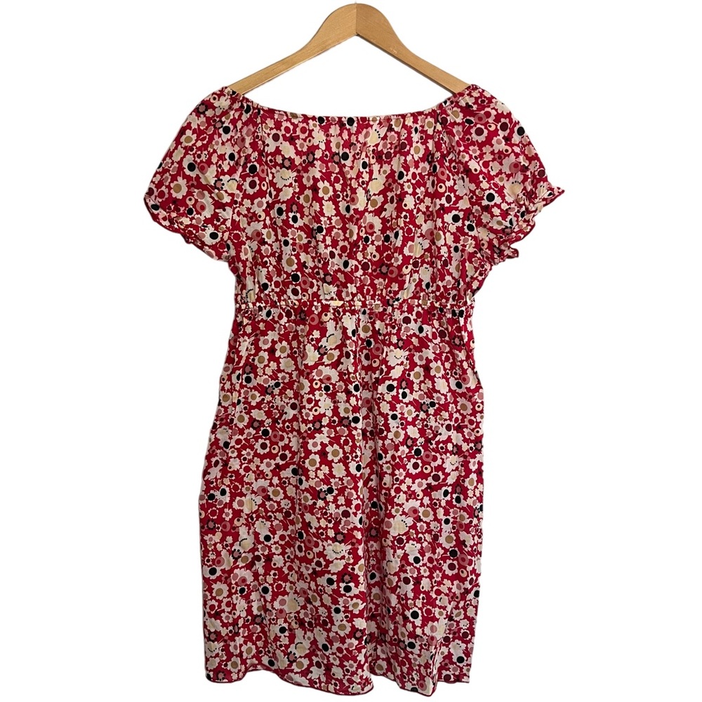 Floral Short Sleeve Cinched Mini Dress Size 10 - Picture 5 of 5